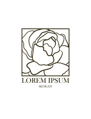 flower logo icon for beauty and salon company