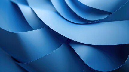 A mesmerizing abstract image featuring smooth, flowing blue waves. Contemporary and calming.