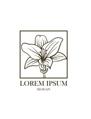 flower logo icon for beauty and salon company