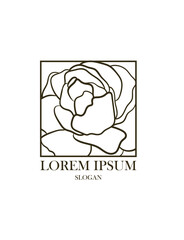 flower logo icon for beauty and salon company