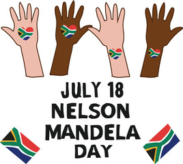 nelson mandela international day is celebrated every year on 18 July.	
