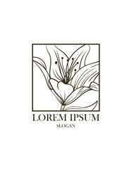 flower logo icon for beauty and salon company