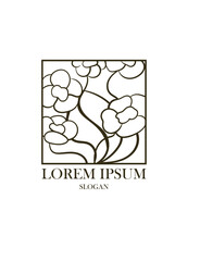 flower logo icon for beauty and salon company