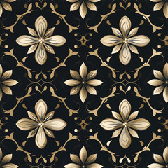 elegant and sophisticated design featuring an intricate geometric pattern with floral motifs