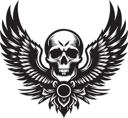 skull with wings