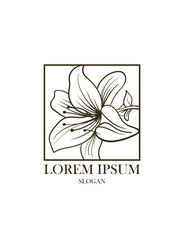 flower logo icon for beauty and salon company