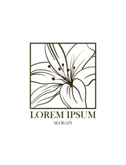 flower logo icon for beauty and salon company