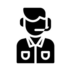 call center glyph icon