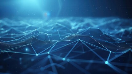 Fototapeta premium abstract wireframe geometric connectivity network ai generated futuristic tech background