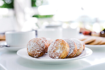 Delicious Powdered Sugar Biscuits on Elegant Plate Setting