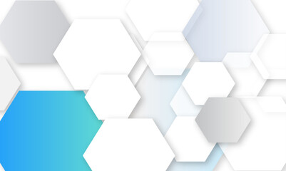 Vector technology luxury colorful hexagonal background vector illustration. Futuristic banner with technology blue hexagons and shiny lights. Design for banner, template, technology, science, medical