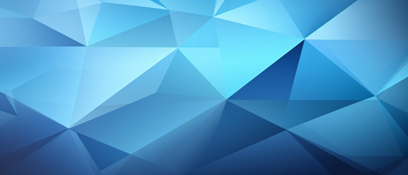 Abstract blue geometrical background, design template, modern digital art concept illustration.