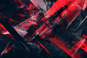 Naklejka premium Abstract digital art background with glitch effect and dark red color, perfect for a modern design project. 