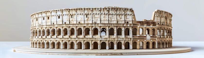 Obraz premium Detailed 3D model of a famous historical building like the Parthenon or the Taj Mahal