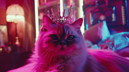 cute pink cat