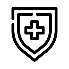 Obraz premium life insurance line icon