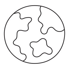 earth globe line icon.