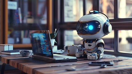 Chibi Robot Hilariously Misunderstands Human Requests in High-Detail 3D Render