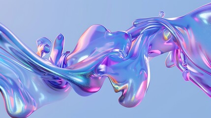 Naklejka premium Iridescent Liquid Waves