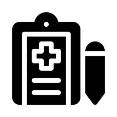 Fototapeta premium medical report glyph icon