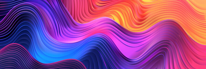 Colorful background with smooth curves and gradients in blue, purple, orange, red, pink and dark colors.