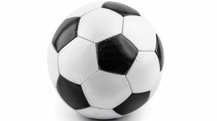 Obraz premium classic black and white soccer ball isolated on white background sports photo