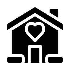 home sweet home glyph icon