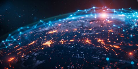 Earth from Space. Connecting Networks and Illuminated Cities