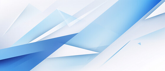 Fototapeta premium Blue modern abstract wide banner with arrow shapes, contemporary design, digital art concept.