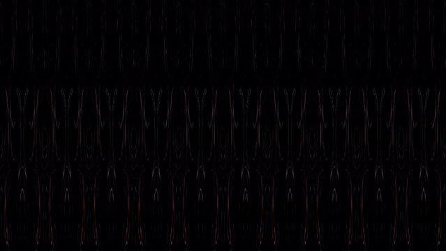 3D Abstract shining bright lines set wave, colorful, black background	