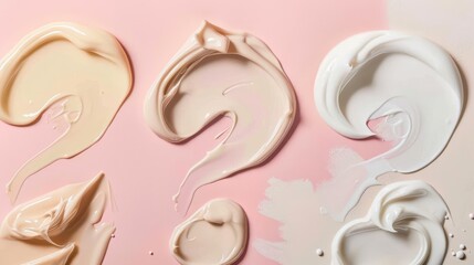 cosmetic cream conundrum smooth swatches form curious question mark skincare secrets unveiled abstract photo