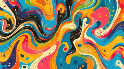 Abstract colorful marble swirl background.