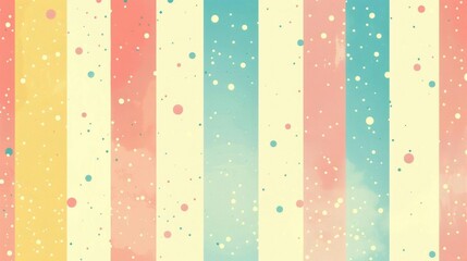 Abstract colorful striped background with white dots.