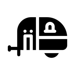 Obraz premium caravan glyph icon