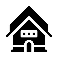 cottage glyph icon