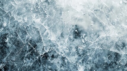 Obraz premium cracked ice winter texture frozen grunge background