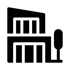 modern house glyph icon