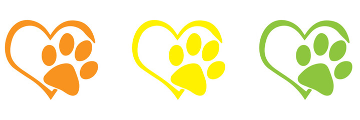 Paw icon vector illustration. paw print sign and symbol. dog or cat paw © Franco