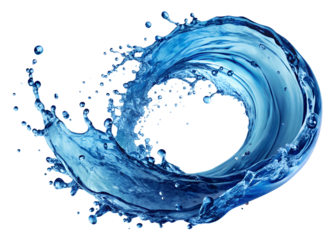 splashing water wave transparent background