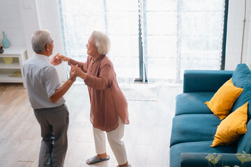 Celebrating Retirement: Elderly Couple Embrace Love and Happiness at Home, Fun-filled Life of...