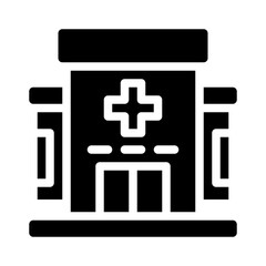 clinic glyph icon