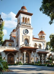 Fototapeta premium Luxury Mediterranean Villa Exterior