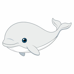 cartoon whale vector