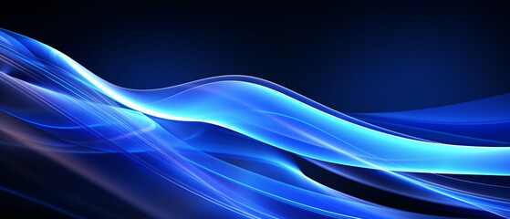 Obraz premium 3D animated looping digital blue lines, 4K background, modern technology concept illustration.