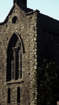 An old Church in a mystical fog