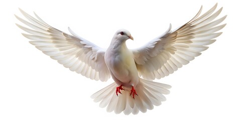 A Beautiful White Dove Is A Symbol Of Peace And Love.