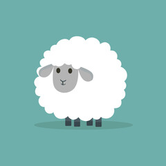 Cartoon sheep isolated