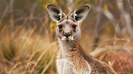 Obraz premium portrait kangaroo in the wild