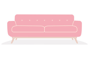 Comfortable stylish modern sofa. Furniture for home, interior, apartment. Living room sofas, modern. Flat vector illustration isolated