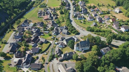 Raumland - Schieferdorf in Wittgenstein, Luftbild